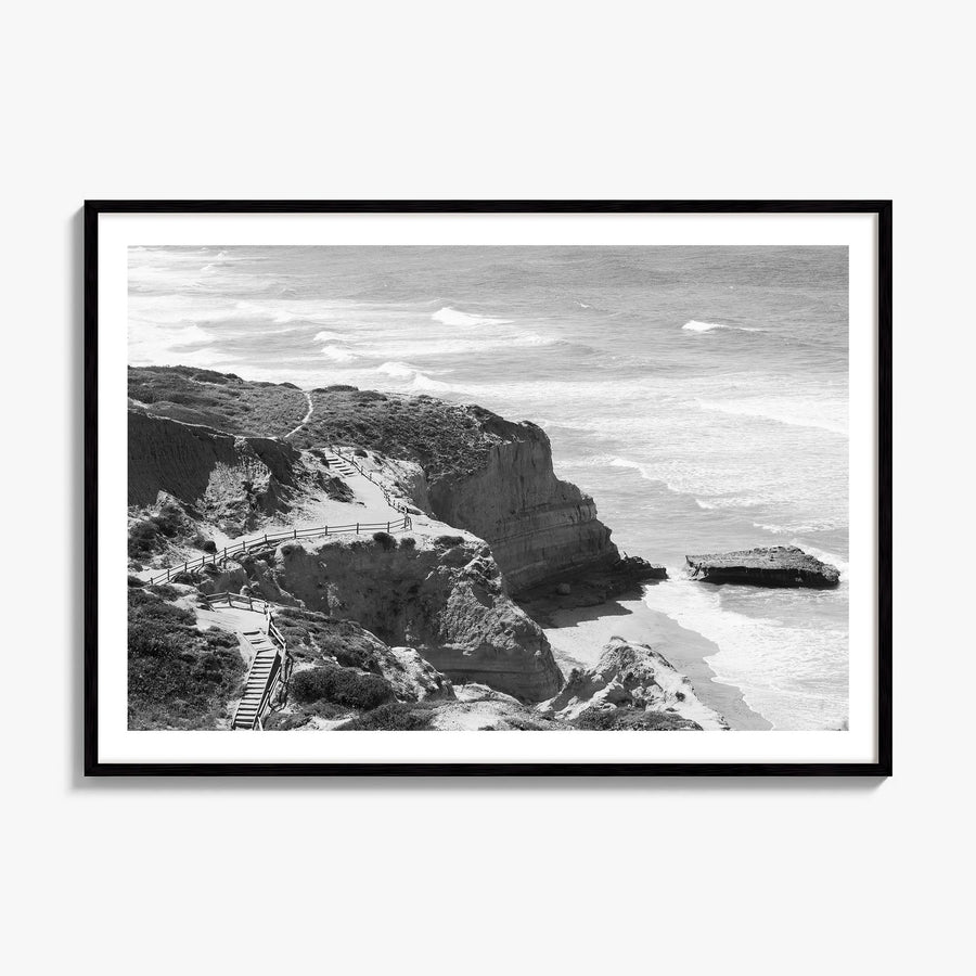 Torrey Pines Photo Poster, framed poster mockup, white border