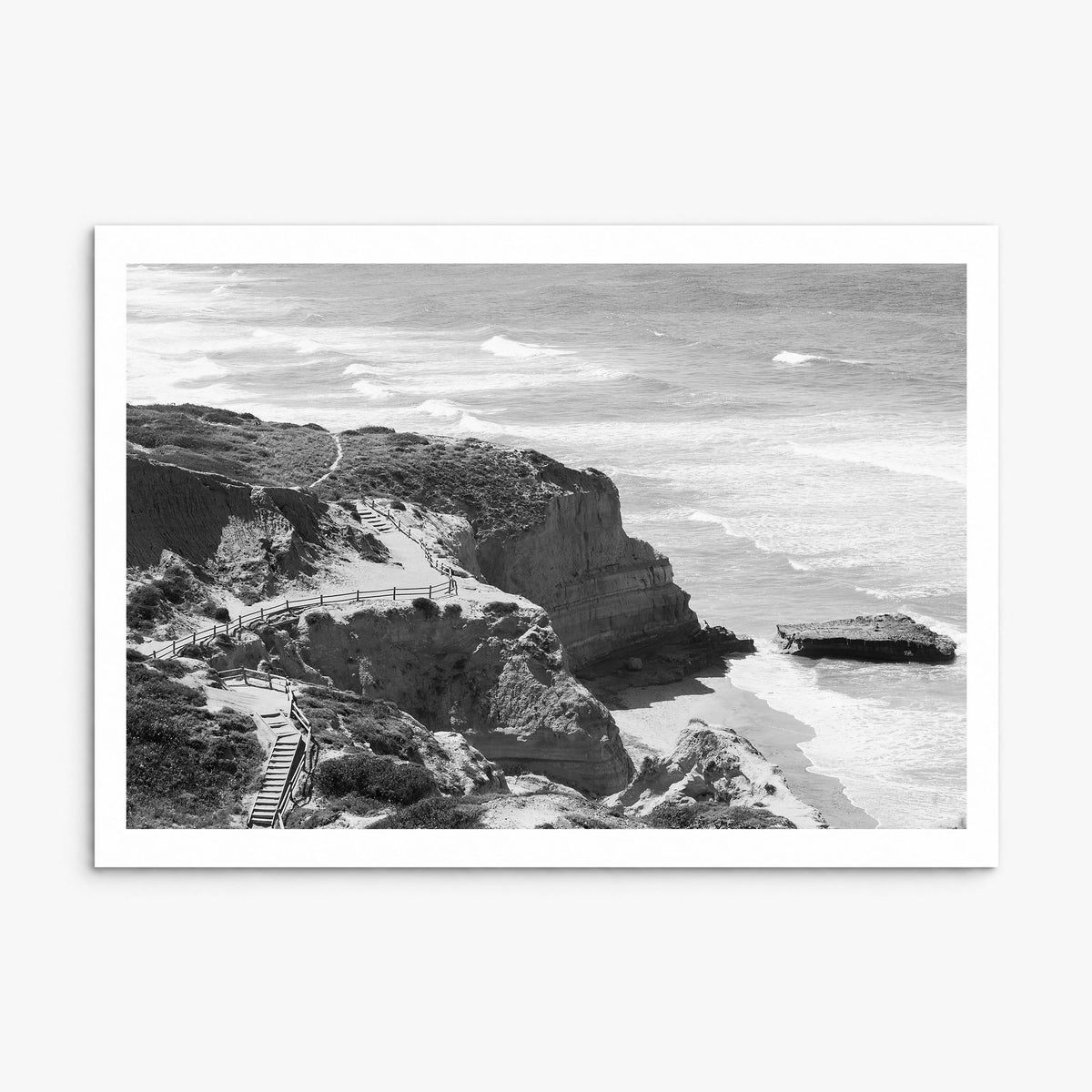 Torrey Pines Photo Poster, print only (unframed), white border