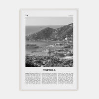 Tortola Poster White Wood / 8x12 in Nbourhood Travel B&W Poster