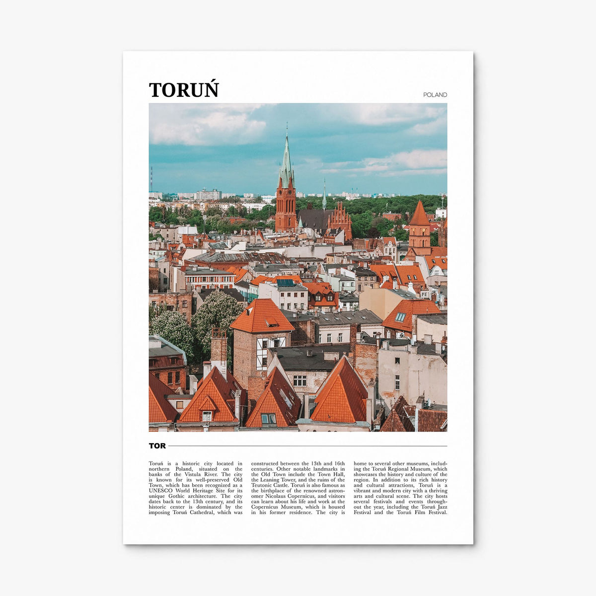 Toruń Travel Poster, print only (unframed)