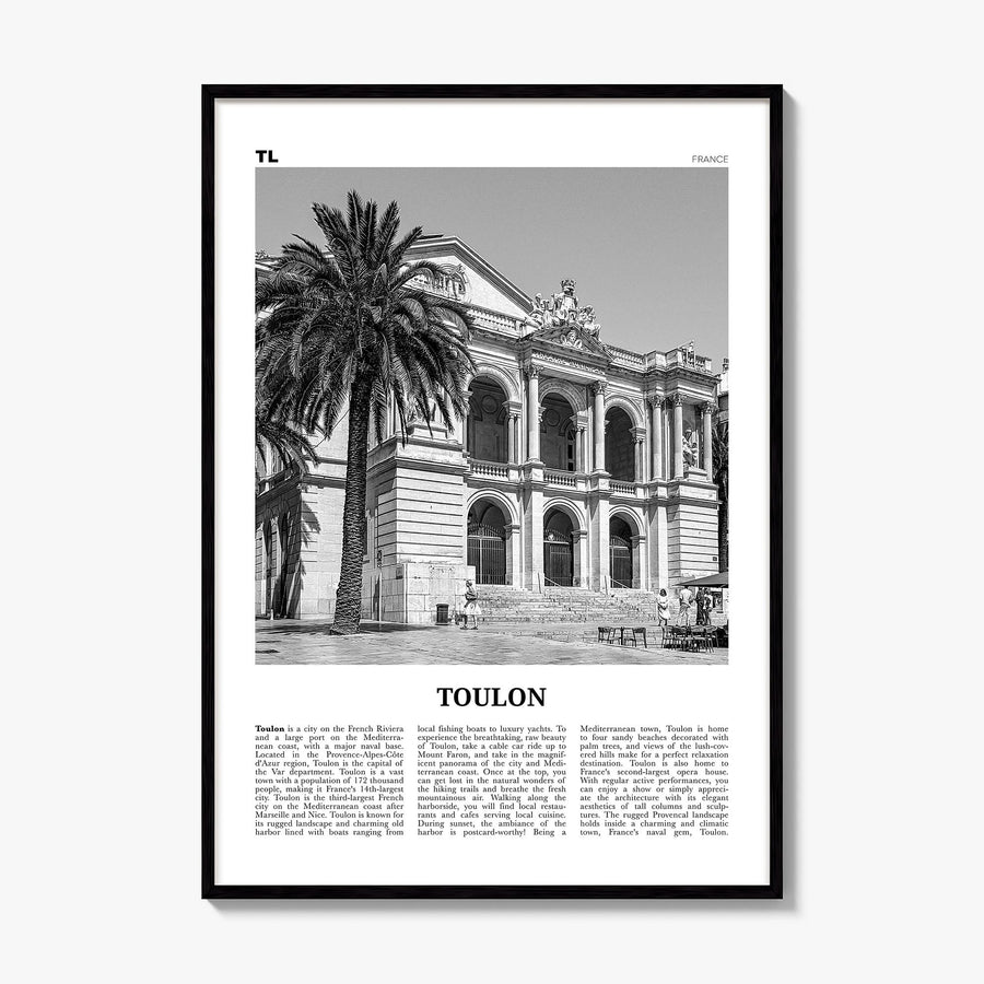 Toulon Newspaper Poster, framed poster mockup