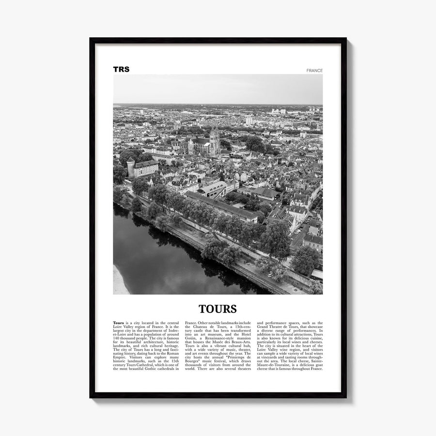 Tours Newspaper Poster, framed poster mockup