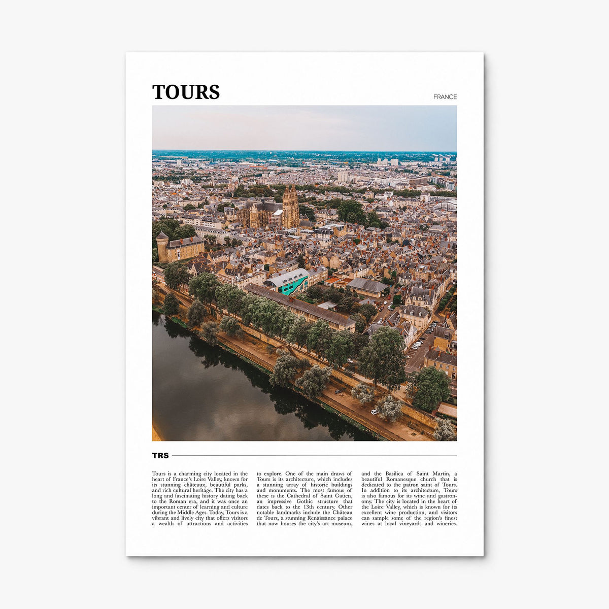 Tours Travel Poster, print only (unframed)