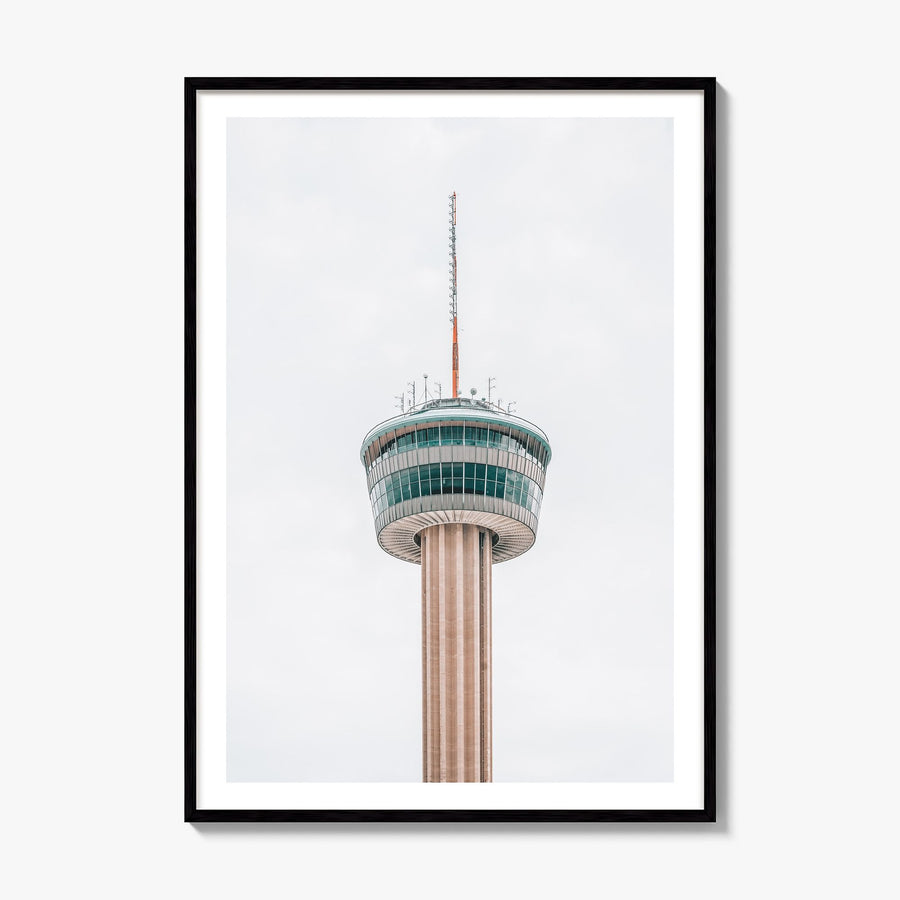 Tower of the Americas Photo Poster, framed poster mockup, white border
