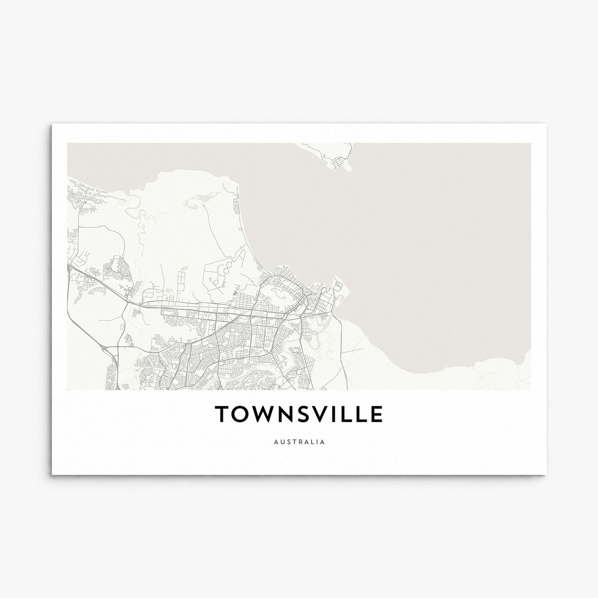 Townsville Map Poster, print only (unframed)