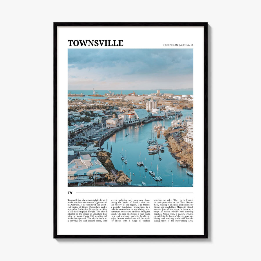 Townsville Travel Poster, framed poster mockup