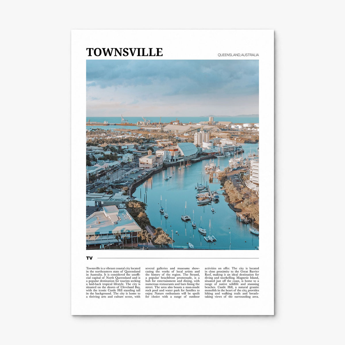 Townsville Travel Poster, print only (unframed)