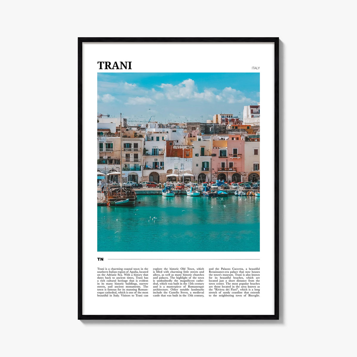 Trani Travel Poster