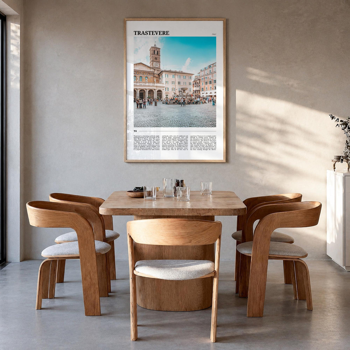 Trastevere Travel Poster