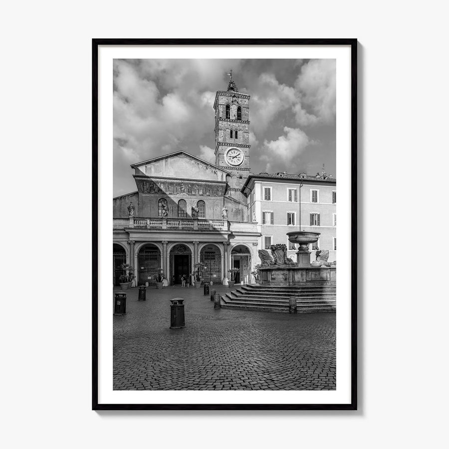 Trastevere Photo Poster, framed poster mockup, white border