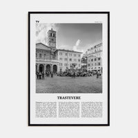 Trastevere Poster Black Wood / 8x12 in Nbourhood Travel B&W Poster