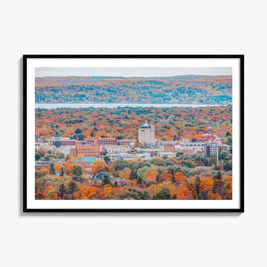 Traverse City Photo Poster, framed poster mockup, white border
