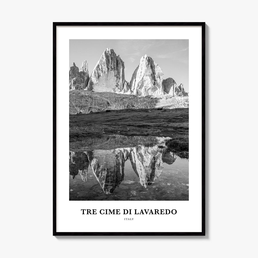 Tre Cime di Lavaredo Classic Poster, framed poster mockup