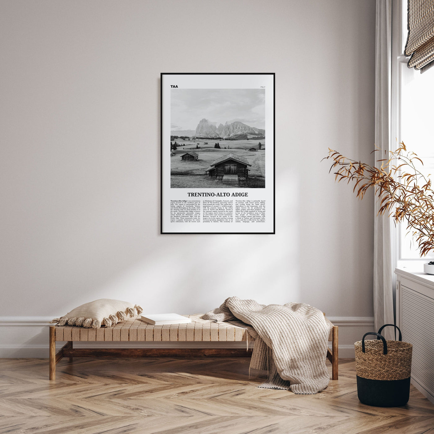 Trentino-Alto Adige Poster Nbourhood Travel B&W Poster