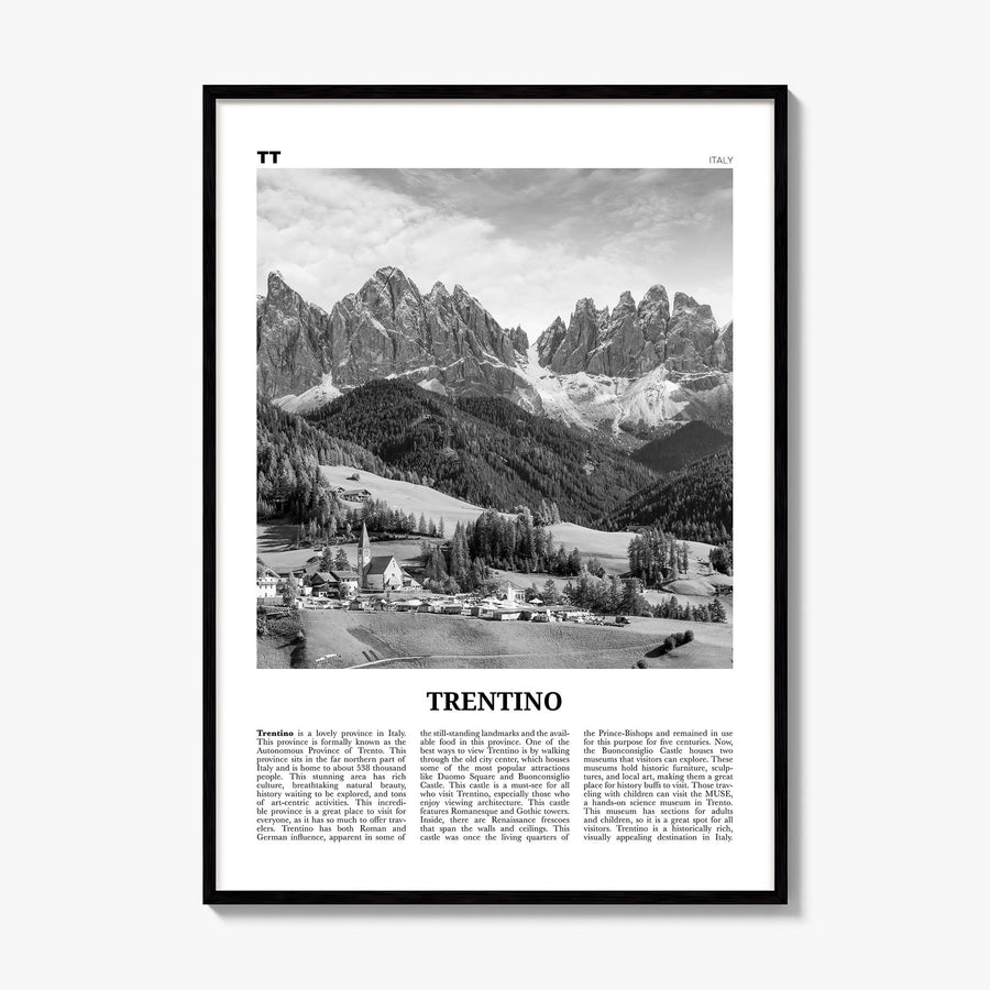 Trentino Newspaper Poster, framed poster mockup