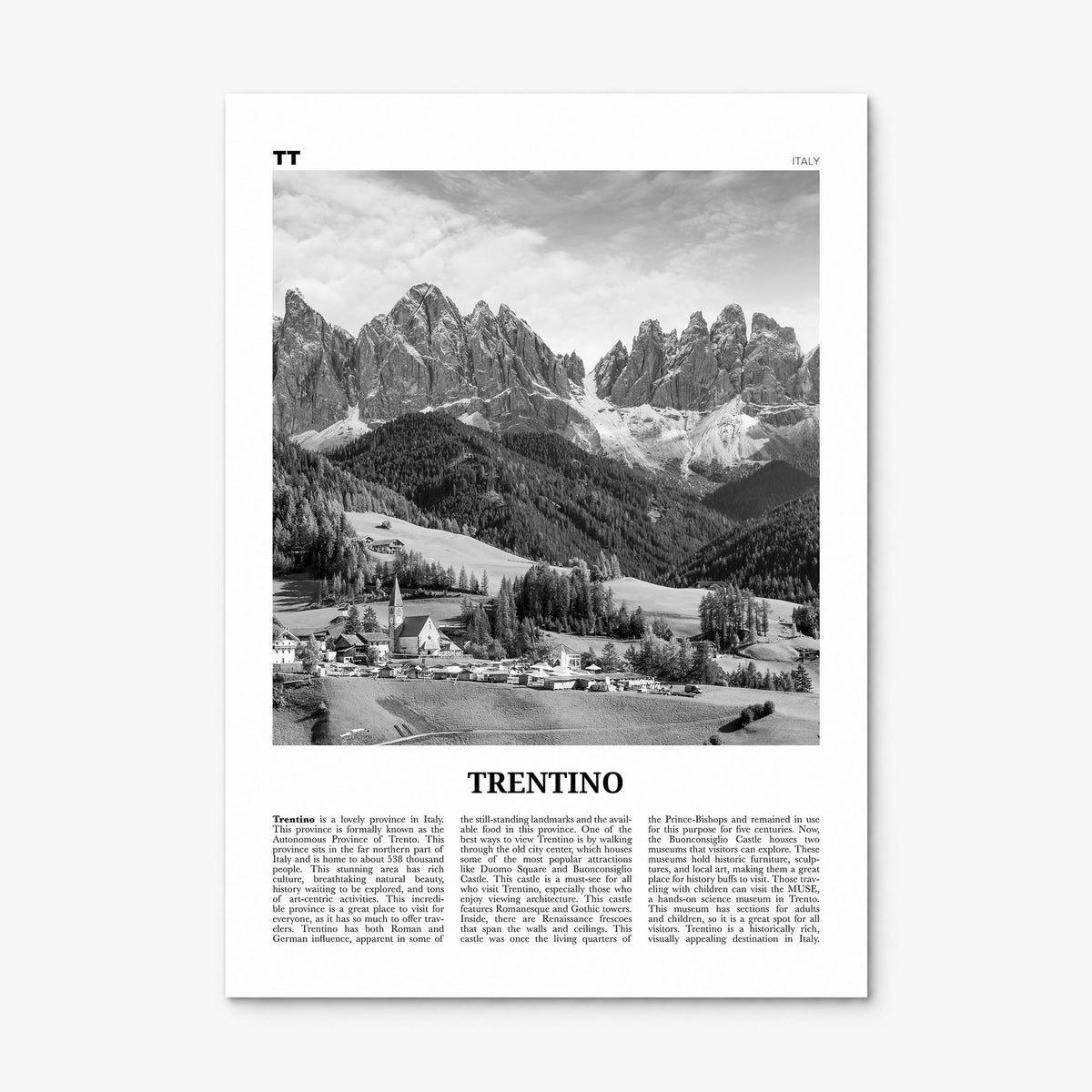 Trentino Newspaper Poster, print only (unframed)