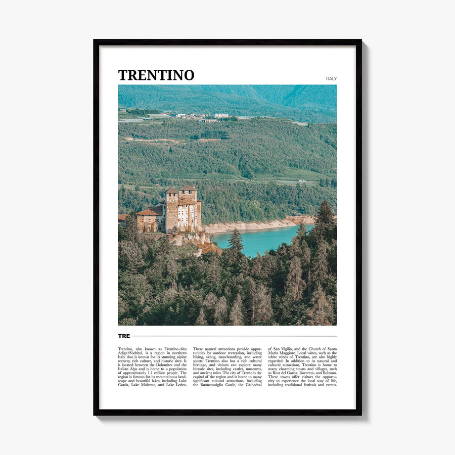 Trentino Travel No 1 Poster, framed poster mockup