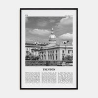 Trenton Poster Black Wood / 8x12 in Nbourhood Travel B&W Poster