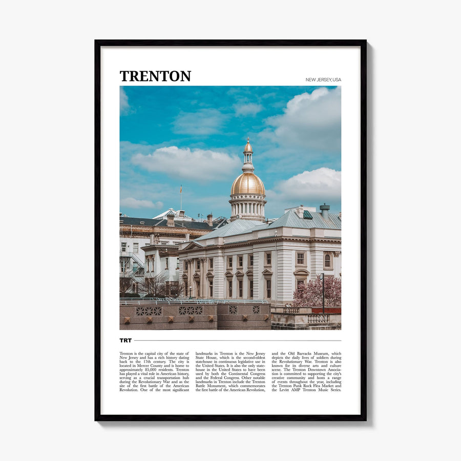 Trenton Travel Poster, framed poster mockup