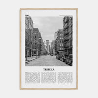 Tribeca Poster Natural Wood / 8x12 in Nbourhood Travel B&W Poster