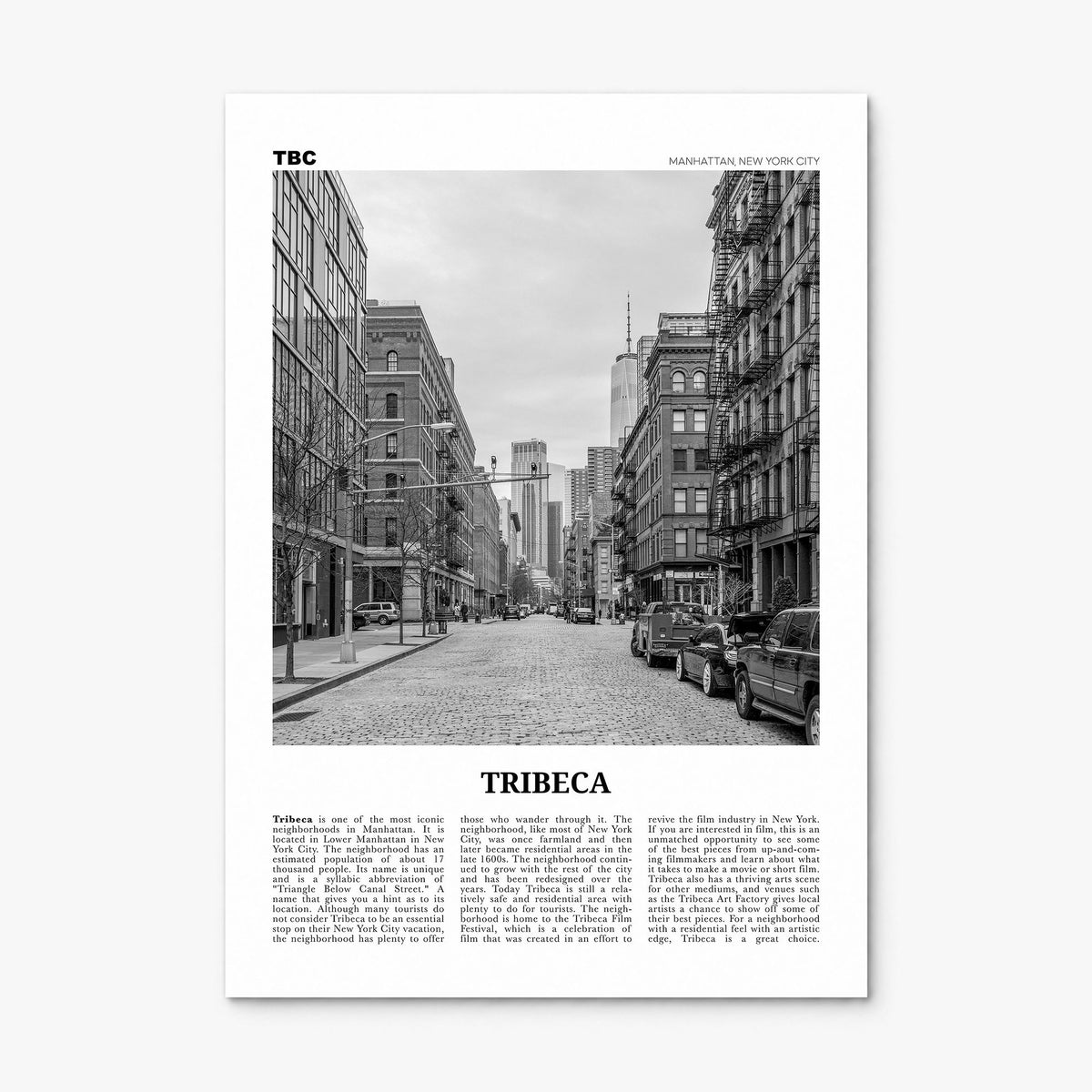 Tribeca Newspaper Poster, print only (unframed)
