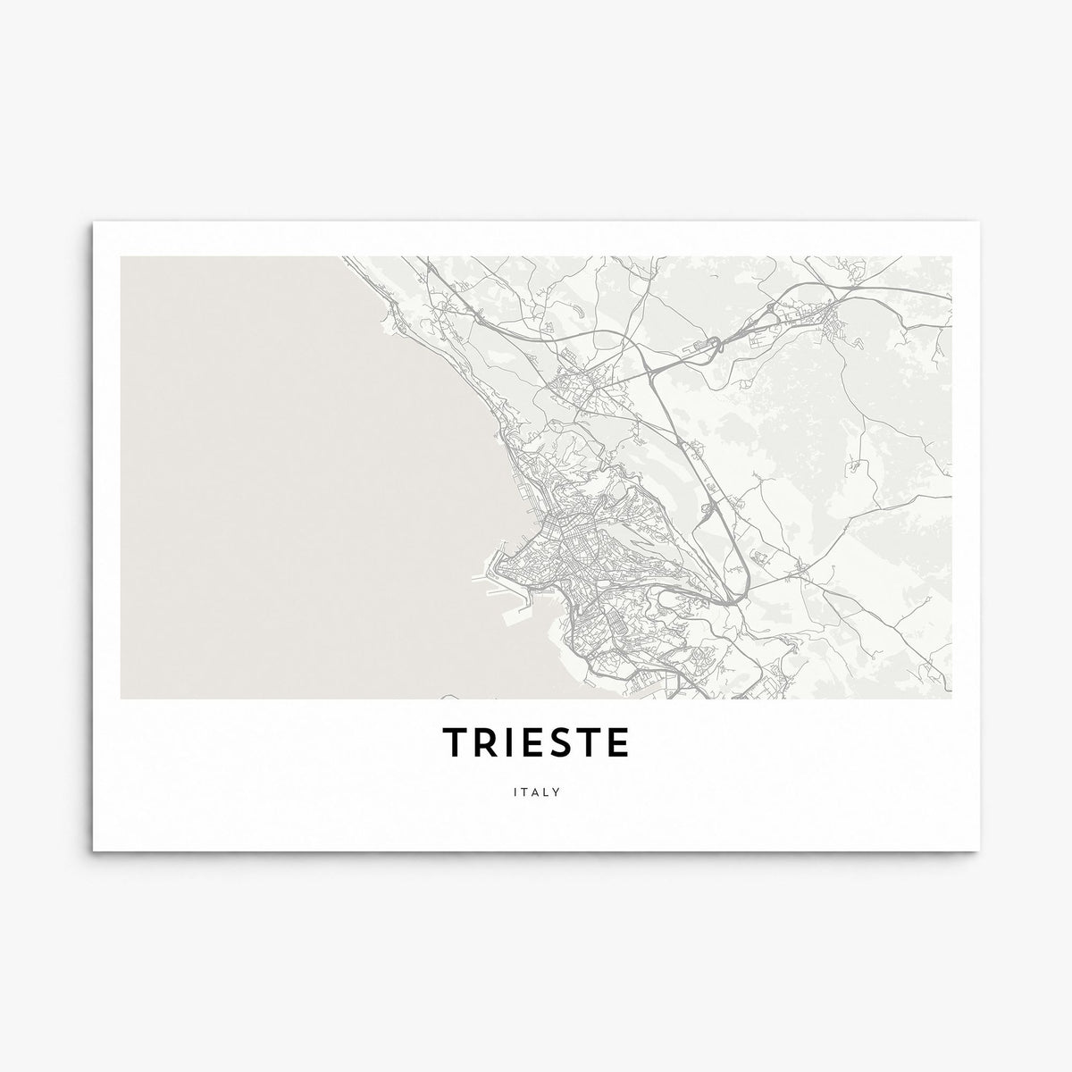 Trieste Map Poster, print only (unframed)