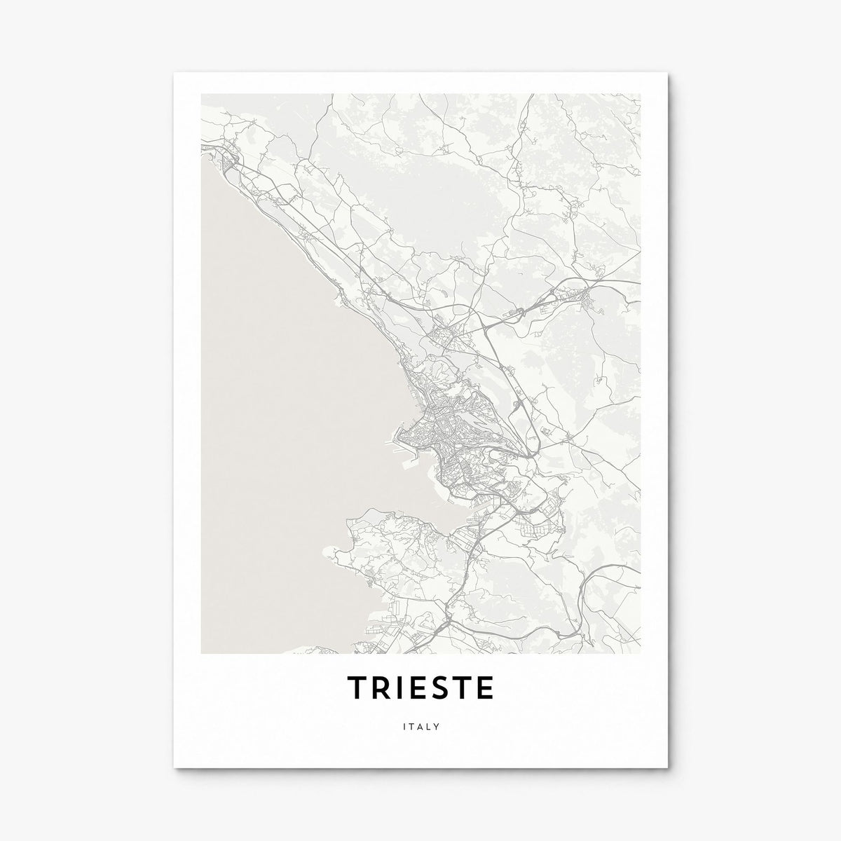 Trieste Map Poster, print only (unframed)