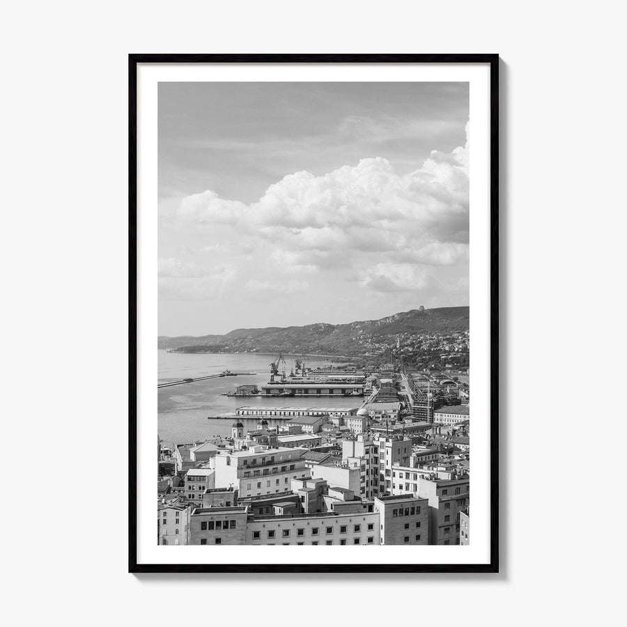 Trieste Photo Poster, framed poster mockup, white border