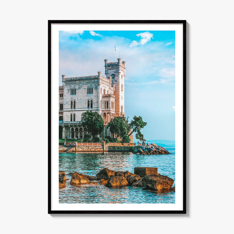 Trieste Photo Poster, framed poster mockup, white border
