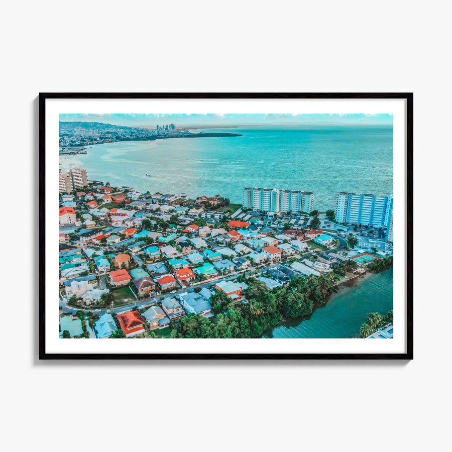 Trinidad and Tobago Photo Poster, framed poster mockup, white border