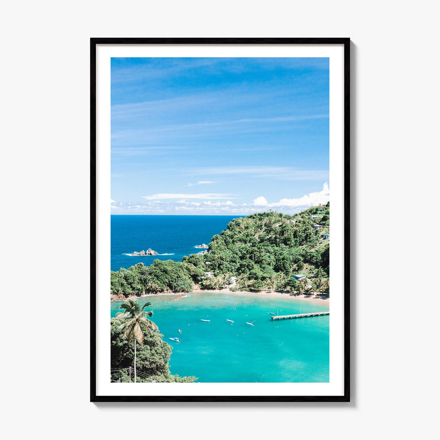 Trinidad and Tobago Photo Poster, framed poster mockup, white border