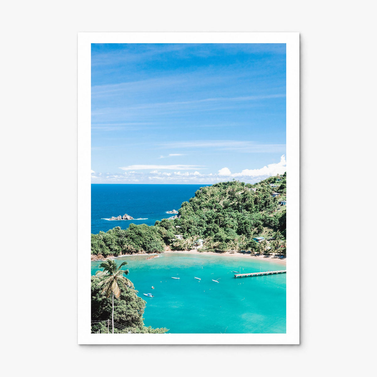 Trinidad and Tobago Photo Poster, print only (unframed), white border
