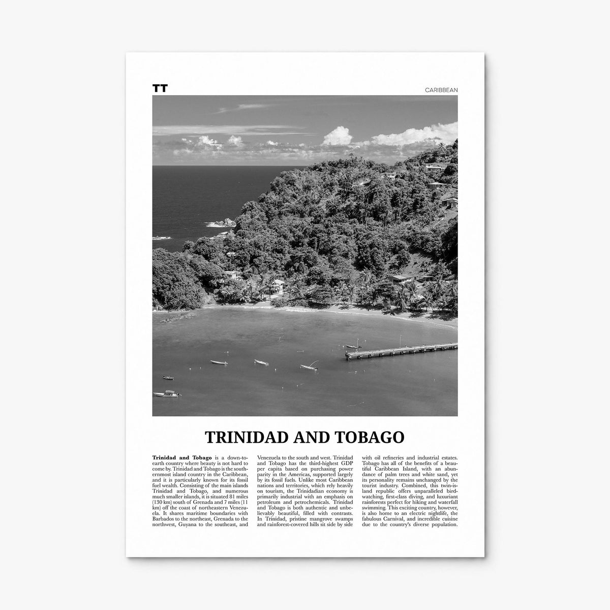 Trinidad and Tobago Newspaper No 2 Poster, print only (unframed)