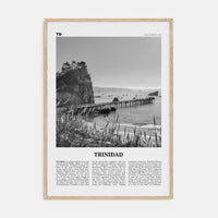 Trinidad Poster Natural Wood / 8x12 in Nbourhood Travel B&W Poster