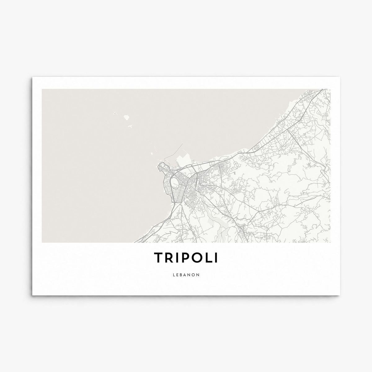 Tripoli, Lebanon Map Poster, print only (unframed)