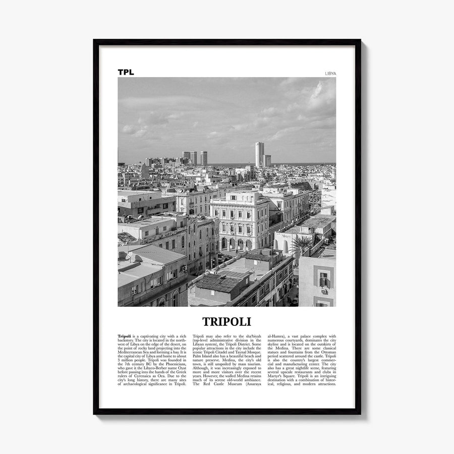 Tripoli, Libya Newspaper Poster, framed poster mockup