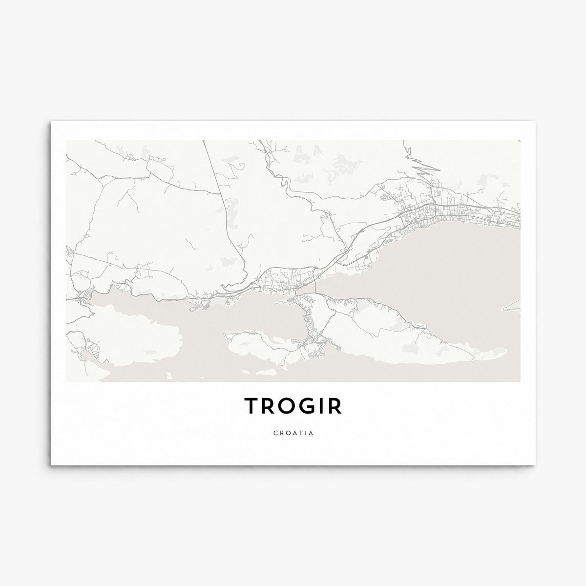 Trogir Map Poster, print only (unframed)
