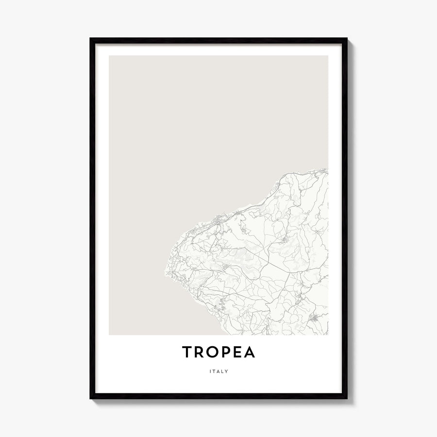 Tropea Map Poster, framed poster mockup