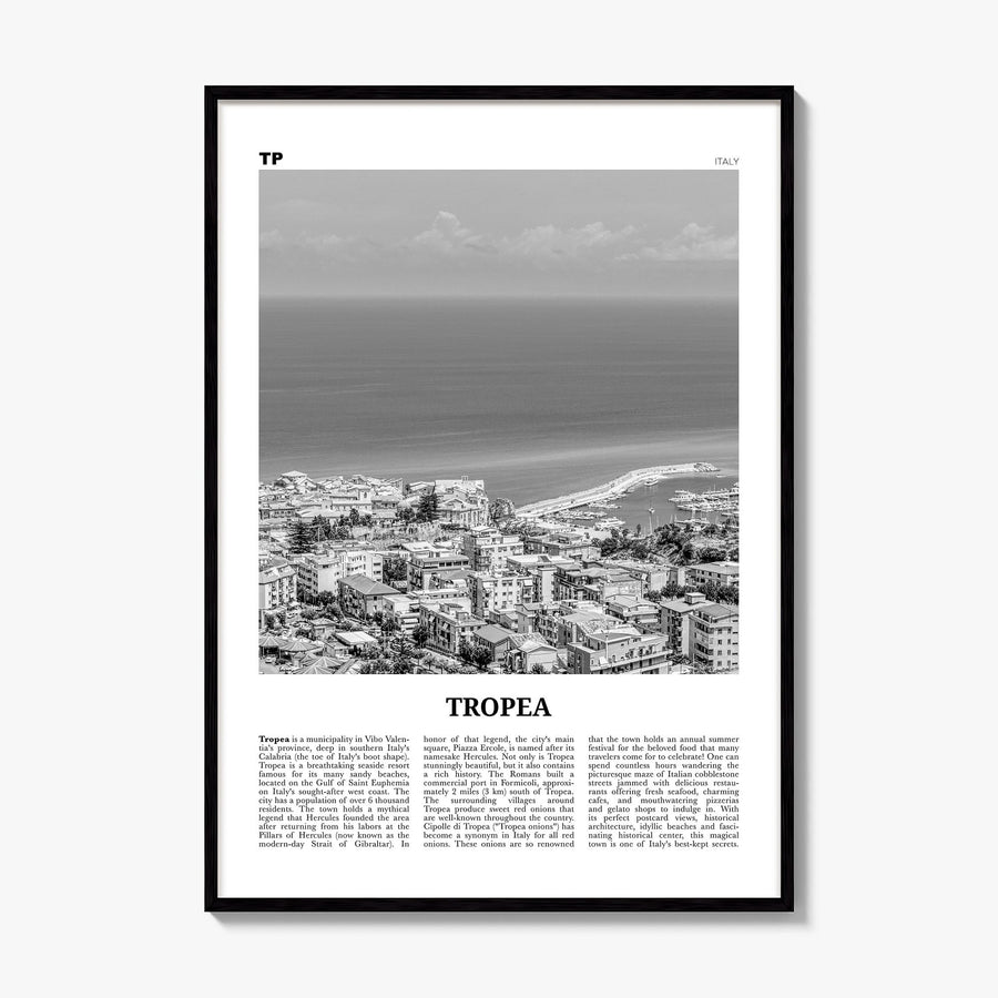 Tropea Newspaper Poster, framed poster mockup
