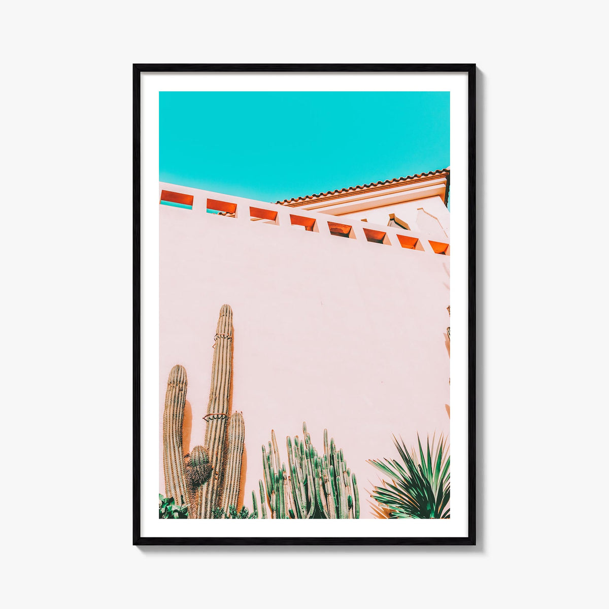 Tropical Mood colorful photo poster – vertical wall art, unframed print shown in interior mockup