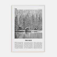 Truckee Poster White Wood / 8x12 in Nbourhood Travel B&W Poster