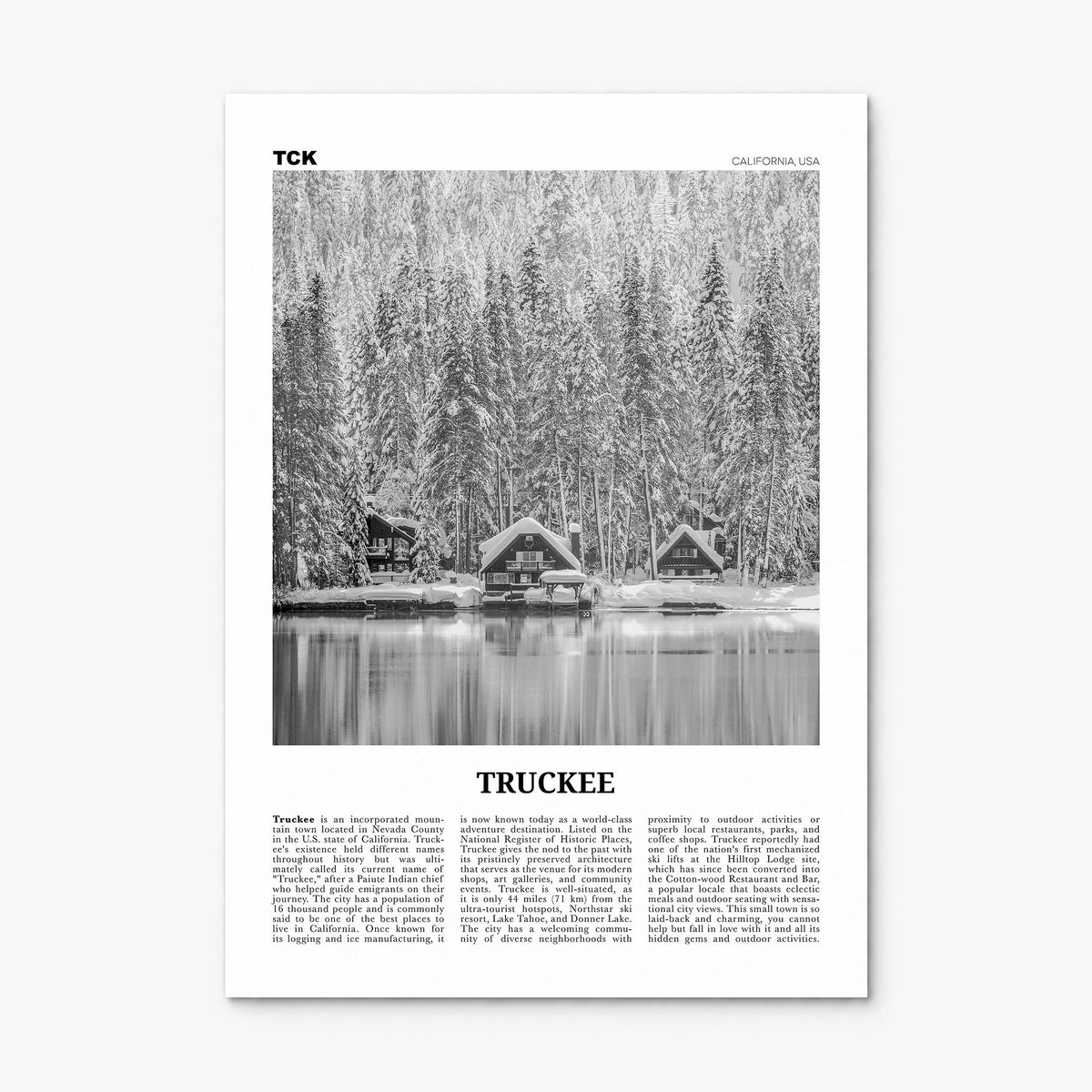 Truckee Newspaper Poster, print only (unframed)