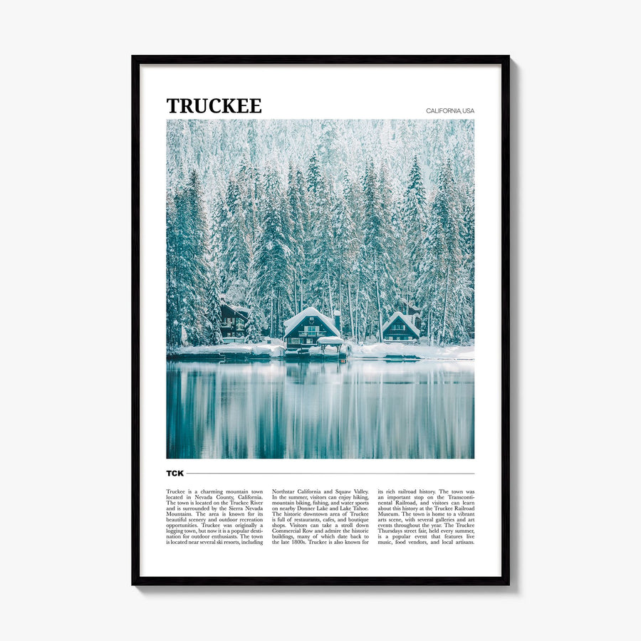 Truckee Travel Poster, framed poster mockup