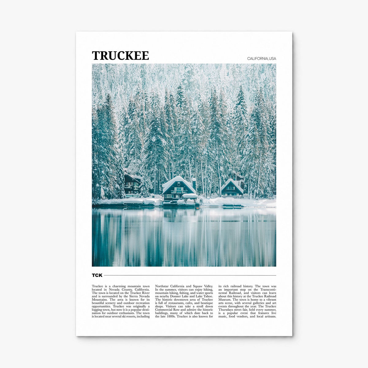Truckee Travel Poster, print only (unframed)