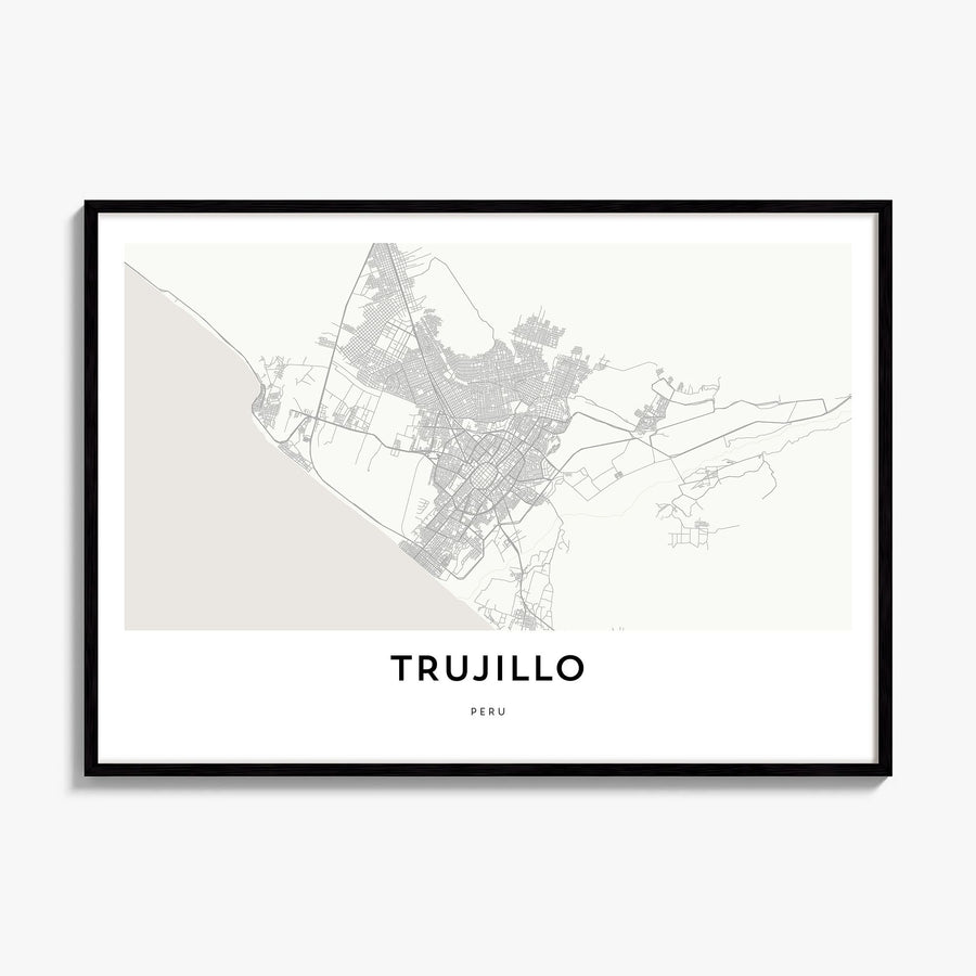 Trujillo Map Poster, framed poster mockup