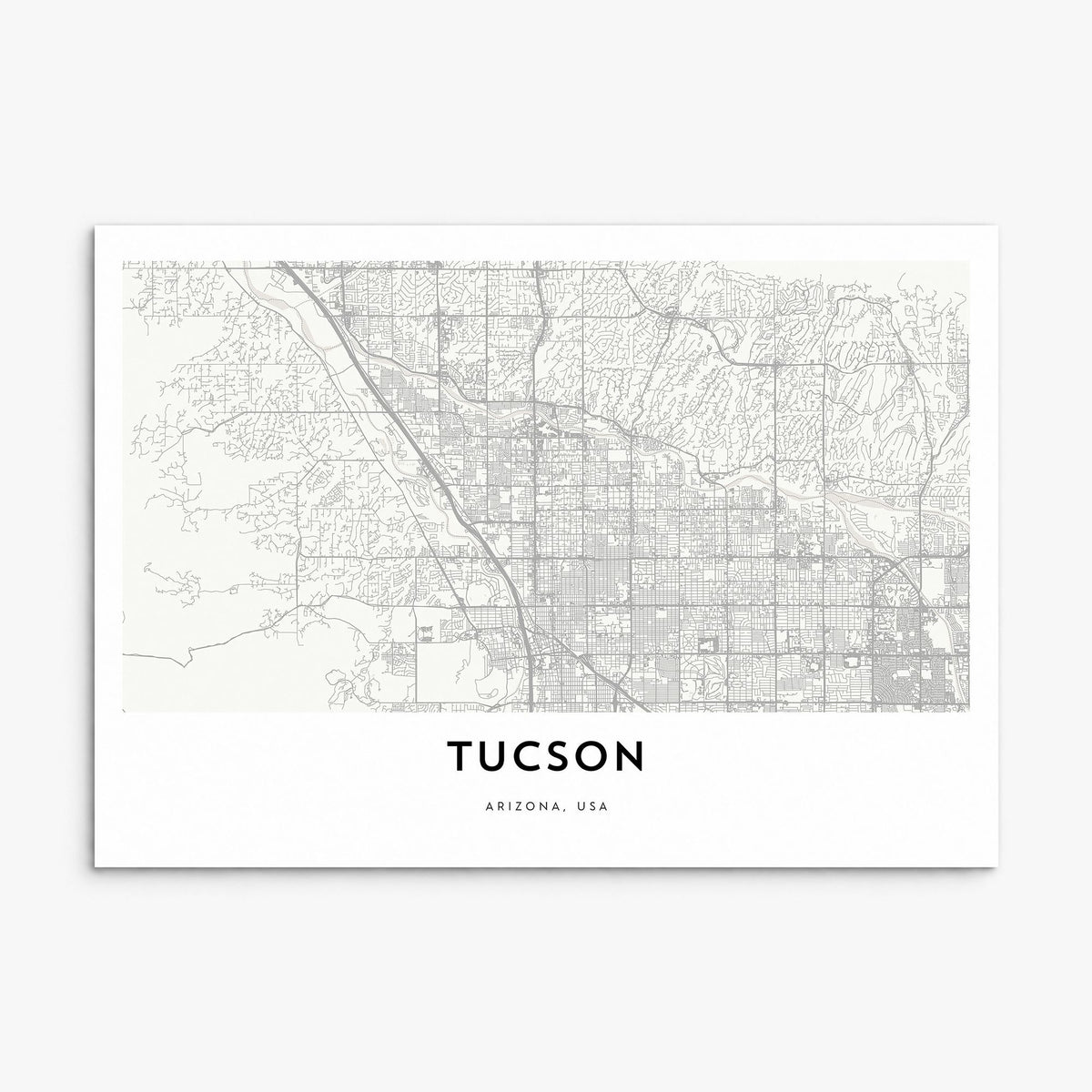 Tucson Map Poster, print only (unframed)