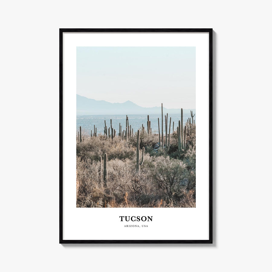 Tucson no. 1 colorful classic poster of Arizona, USA – vertical wall art, unframed print shown in interior mockup