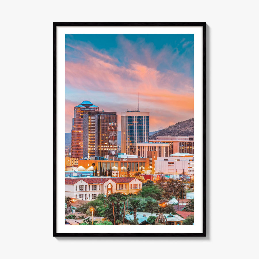 Tucson Photo No 1 Poster, framed poster mockup, white border
