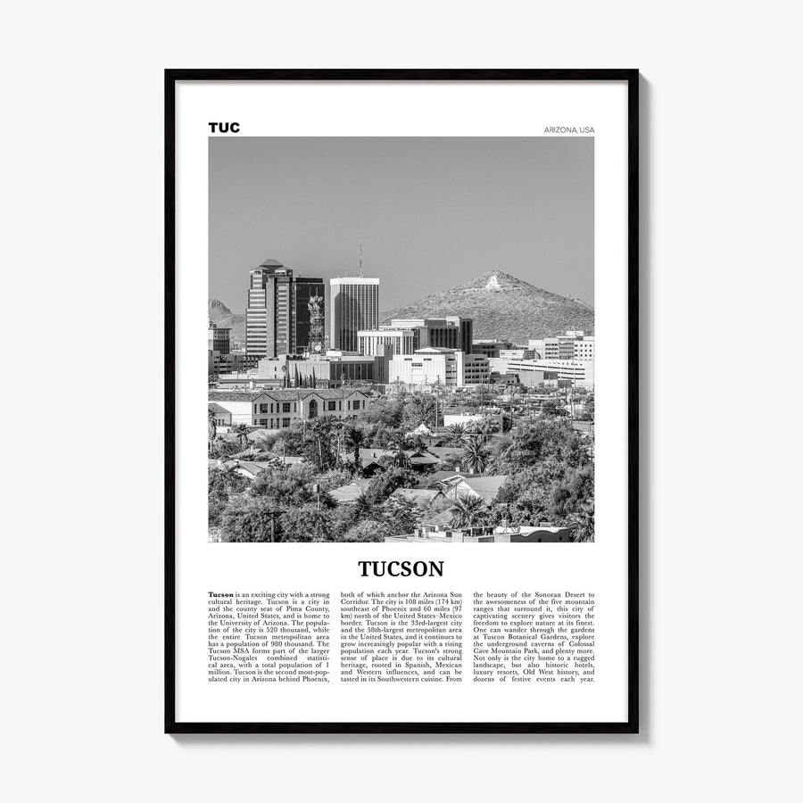 Tucson Newspaper No 1 Poster, framed poster mockup