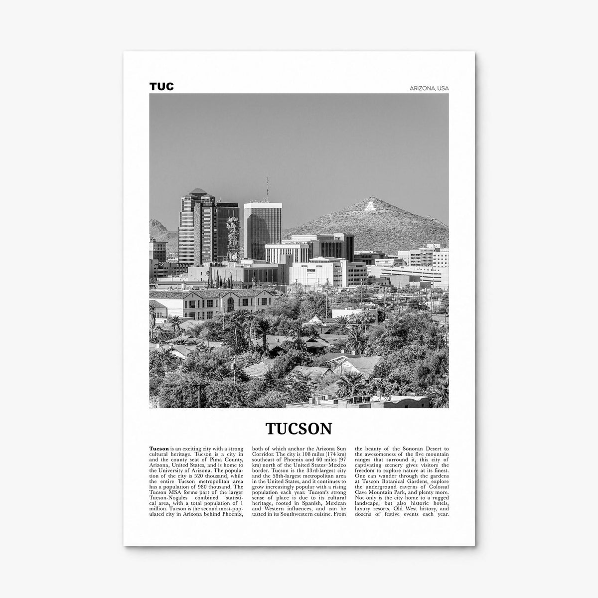Tucson Newspaper No 1 Poster, print only (unframed)